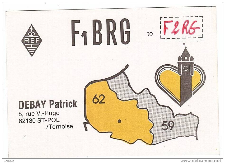 CARTE RADIO QSL - SAINT POL - 62  - PAS DE CALAIS - 1984. - Amateurfunk