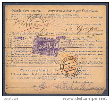 Czechoslovakia Referral Sent From Police Na Metuji Over Breclav To Sarajevo 1928 USED - Covers