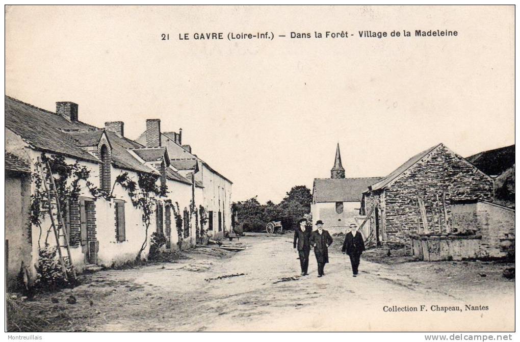 CPA (44) LE GAVRE, Dans La Forêt, Village De La Madeleine, Animée, Jamais Voyagée - Le Gavre