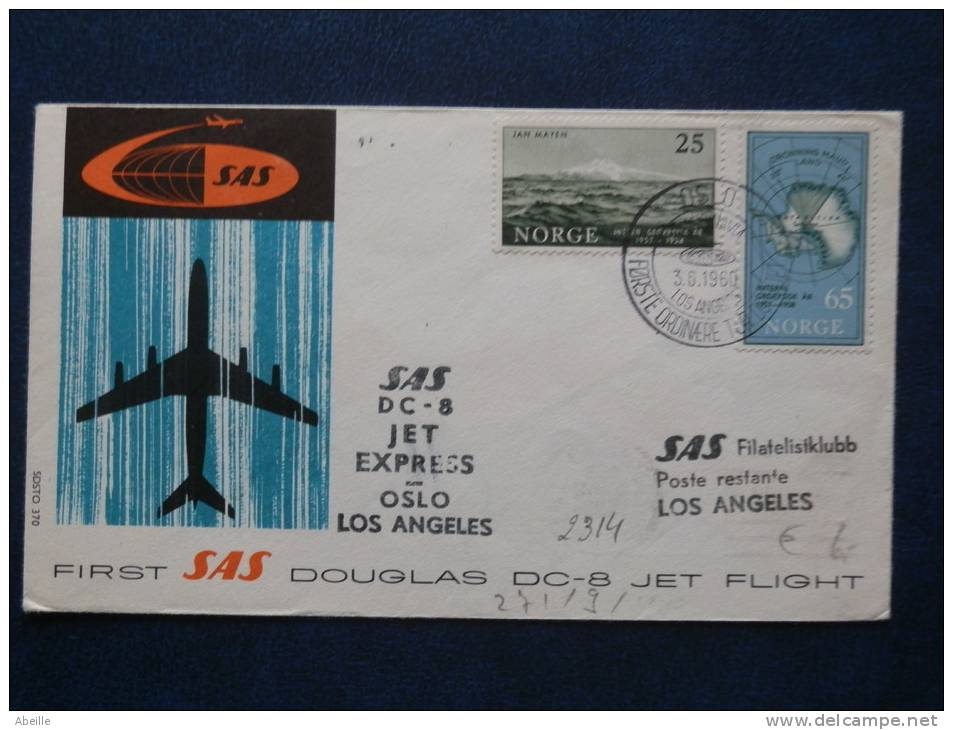 A2314   LETTRE    SAS   1° FL.  1960 - Storia Postale