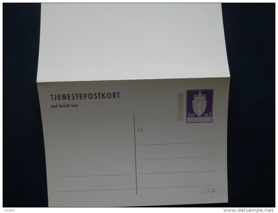 A2316   CP XX REPONSE PAYEE - Postal Stationery