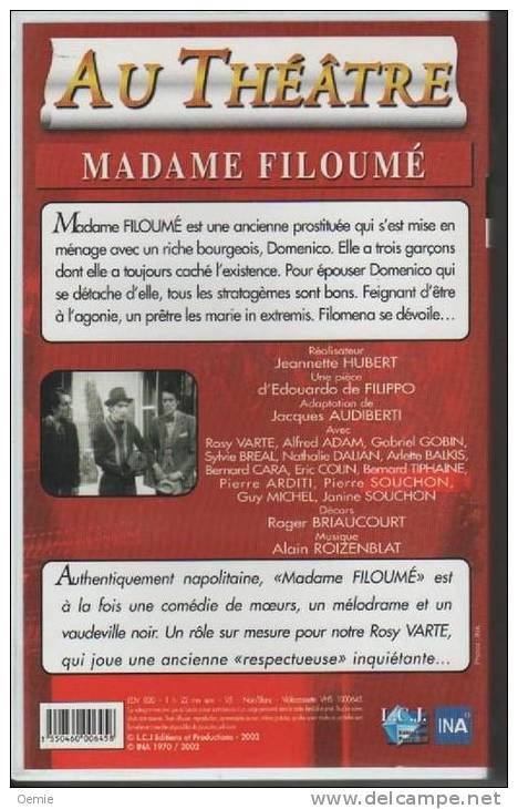 Rosy Varte  Au Theatre  °°°°  Madame Filoumè - Serie E Programmi TV