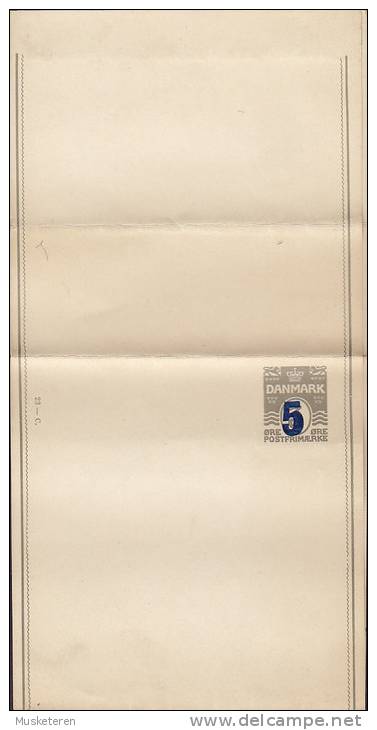 Denmark Postal Stationery Ganzsache Entier Bande Journaux Wrapper Streifband 5 Auf 3 Ø (23-C) Unused - Interi Postali