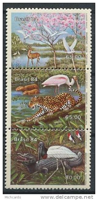 BRESIL 1984 - Oiseau Felin Heron Spatule - Neuf Se Tenant Sans Charniere (Yvert 1666/68) - Unused Stamps