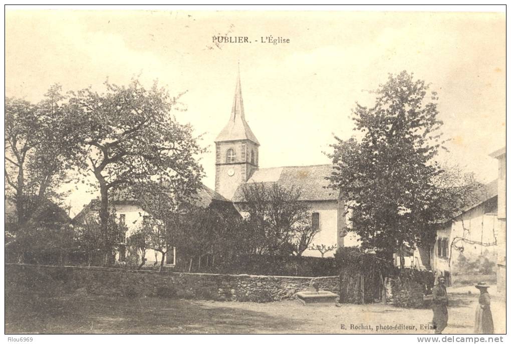 CARTE POSTALE  PUBLIER   L EGLISE - Faverges