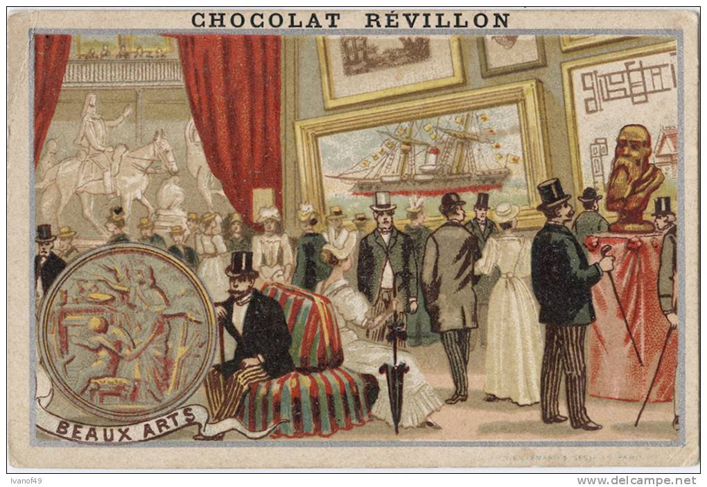 CHROMO Chocolat REVILLON - Beaux Arts  - 2 Scans - Revillon