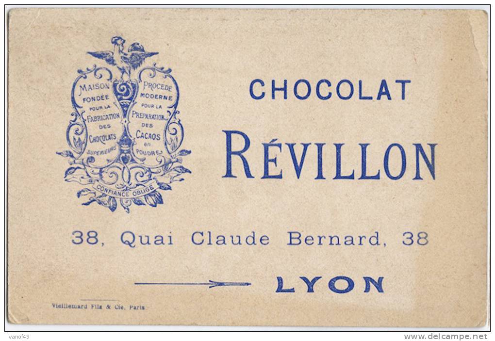 CHROMO Chocolat REVILLON - Beaux Arts  - 2 Scans - Revillon
