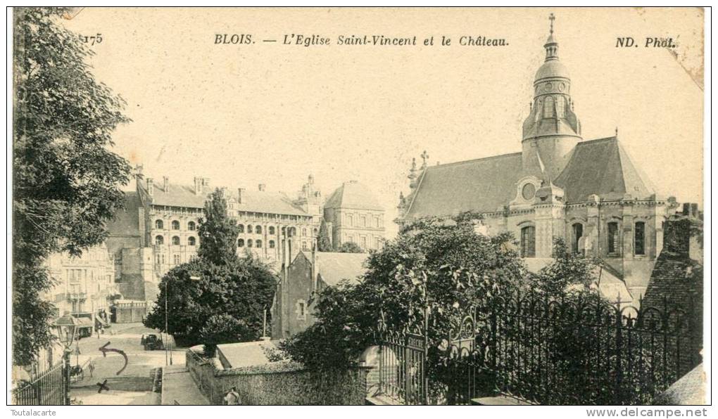 CPA 41 BLOIS L EGLISE SAINT VINCENT ET LE CHÂTEAU - Blois