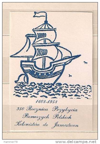 POLAND USA 1958 III POLISH PHILATELY EXHIBITION In NEW YORK (AMERICA) MS MNH - Other & Unclassified