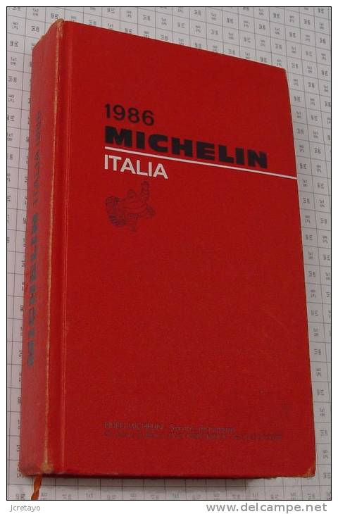 Michelin Italia Rouge De 1986, Ref Perso 345 - Michelin-Führer