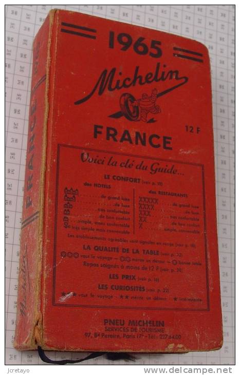 Michelin France Rouge De 1965, Ref Perso 344 - Michelin (guide)