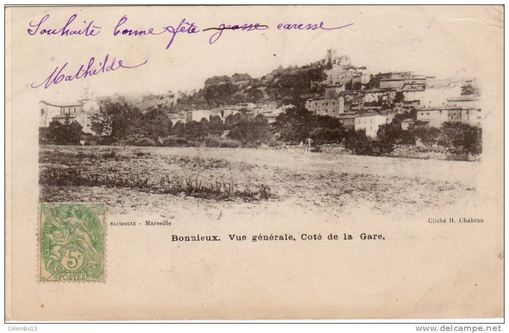 84 BONNIEUX ENVIRONS - VUE GENERALE COTE DE  LA GARE - Bonnieux