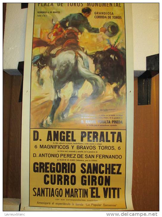 Corrida/ Plaza De Toros Monumental/Grandosia Corrida De Toros/Sanchez/Viron/El Viti//1962   AFF3 - Affiches