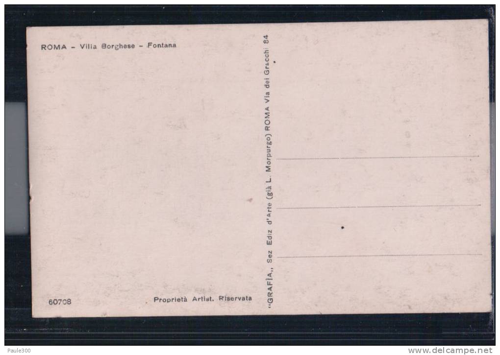 Rom - Roma - Villa Borghese - Fontana - Parken & Tuinen