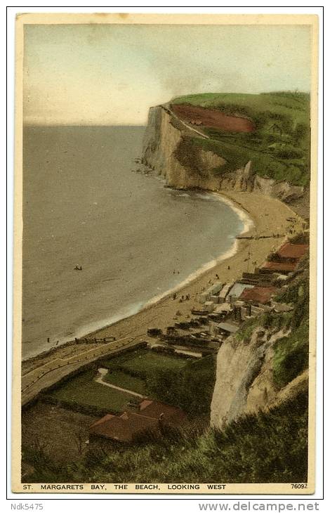 ST MARGARETS BAY : THE BEACH, LOOKING WEST - Dover