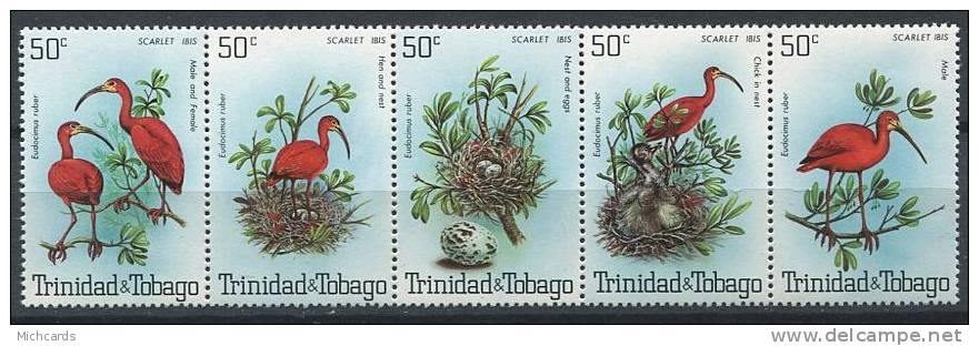 TRINITE ET TOBAGO 1980 - Oiseau - Neuf Se Tenant Sans Charniere (Yvert 413/17) - Trinité & Tobago (1962-...)