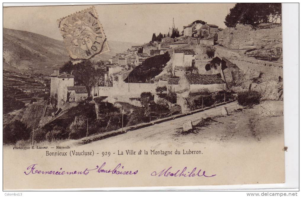 84 BONNIEUX LA VILLE ET LA MONTAGNE DU LUBERON - Bonnieux