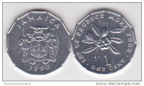 JAMAICA  1  CENTIMO  1.990  AL  SC/UNC  KM#64    F.A.O.  T-DL-10.286 - Jamaica