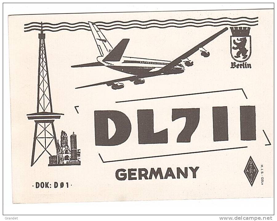 CARTE RADIO QSL - ALLEMAGNE - GERMANY - BERLIN - 1968. - Amateurfunk