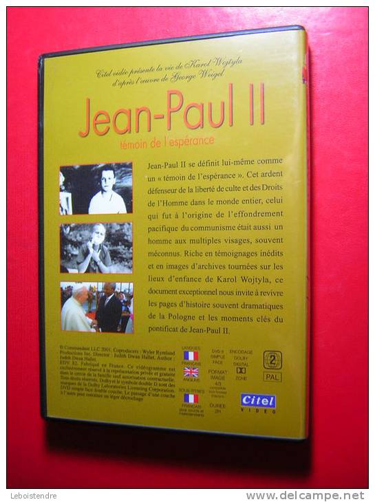 DVD COFFERT PAR LE FIGARO  UN PAPE POUR L ' HISTOIRE JEAN PAUL II  TEMOIN DE L'ESPERANCE - Autres & Non Classés