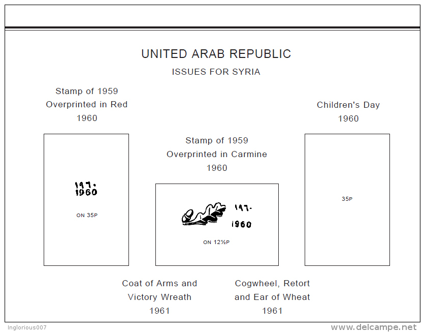 SYRIA STAMP ALBUM PAGES 1919-2009 (260 Pages) - English