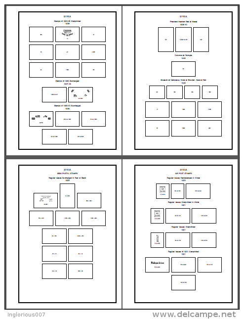 SYRIA STAMP ALBUM PAGES 1919-2009 (260 pages)