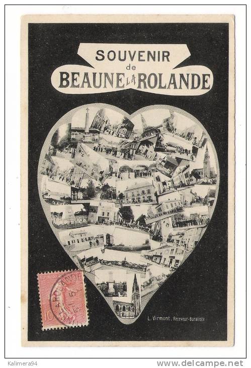 LOIRET  /  SOUVENIR  DE  BEAUNE-la-ROLANDE  ( Multi-vues, Environ 30 Clichés Dans Un Coeur ) /  Edit.  L. VIRMONT - Beaune-la-Rolande