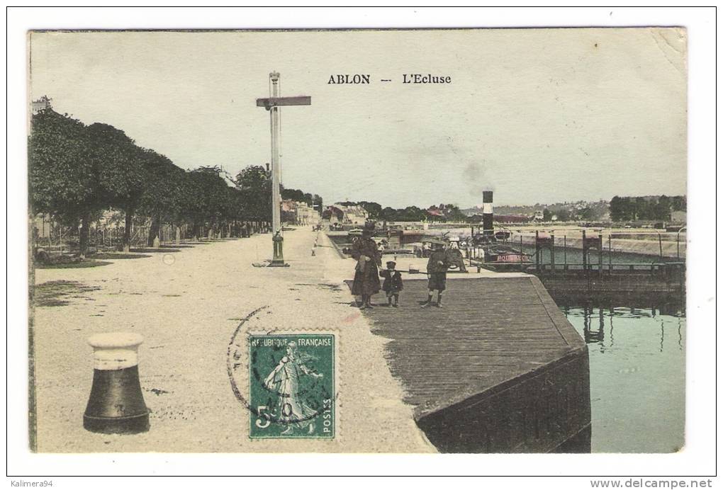 VAL DE MARNE  /  ABLON-sur-SEINE  /  L' ECLUSE   ( Péniche " BOUVREUIL ", Batellerie ) - Ablon Sur Seine