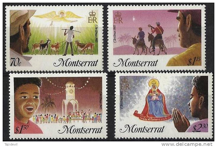 MONTSERRAT - 1985 Christmas. Scott 588-91. MNH ** - Montserrat
