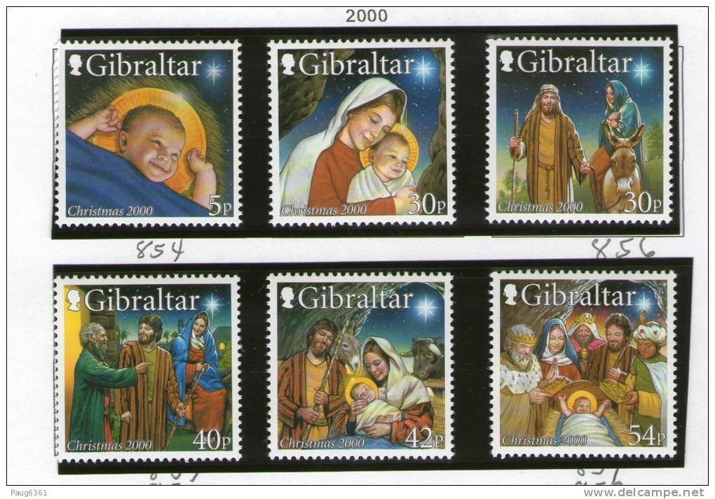 GIBRALTAR  2000 NOEL  YVERT N°946/51  NEUF MNH** - Noël