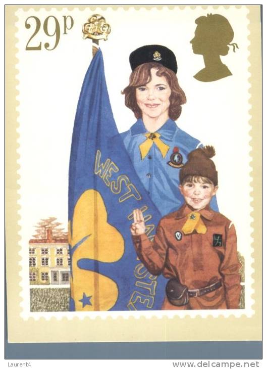 (101) Maximum Stamp Cards - UK - Scouts - Movimiento Scout