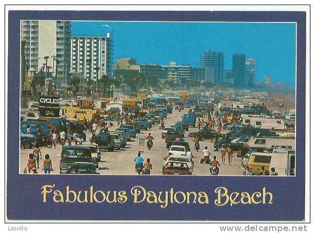 AUTOMOBILES ON THE BEACH At Popular Daytona Beach Florida - Daytona