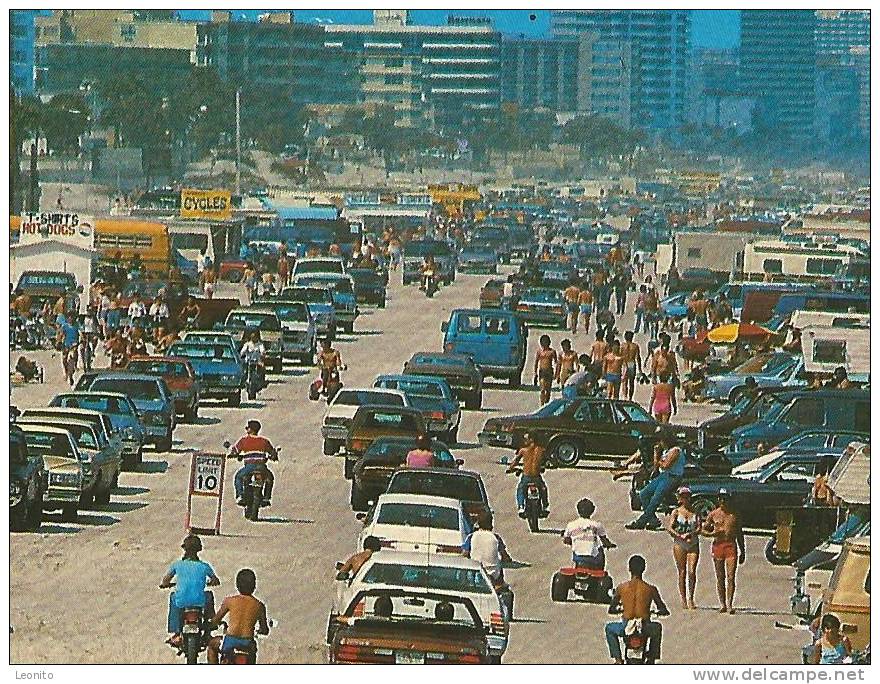 AUTOMOBILES ON THE BEACH At Popular Daytona Beach Florida - Daytona