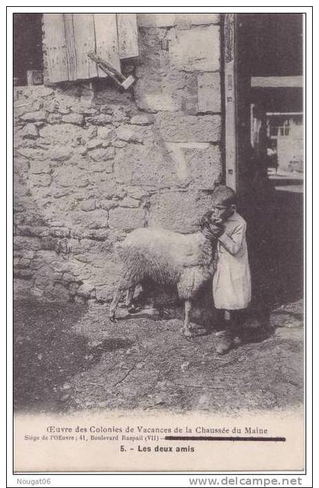 75 PARIS OEUVRE DES COLONIE DE VACANCES DE LA CHAUSSEE DU MAIN.LES DEUX AMIS - Arrondissement: 09