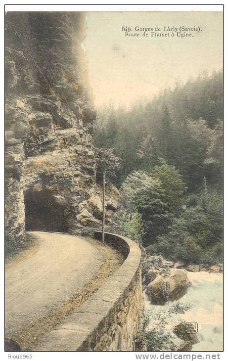 CARTE   POSTALE      GORGES DE L ARLY ROUTE DE FLUMET A UGINE - Ugine