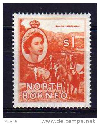 North Borneo - 1955 - $1 Dollar Definitive - MH - North Borneo (...-1963)
