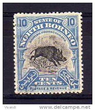 North Borneo - 1909 - 10 Cents Definitive (Perf 14½ X 15) - Postally Used - Noord Borneo (...-1963)