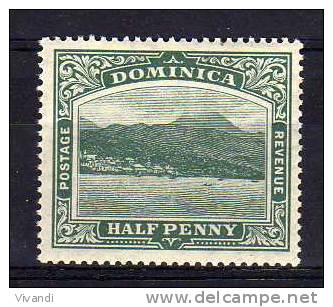 Dominica - 1918 - ½d Definitive (Deep Green) - MH - Dominica (...-1978)