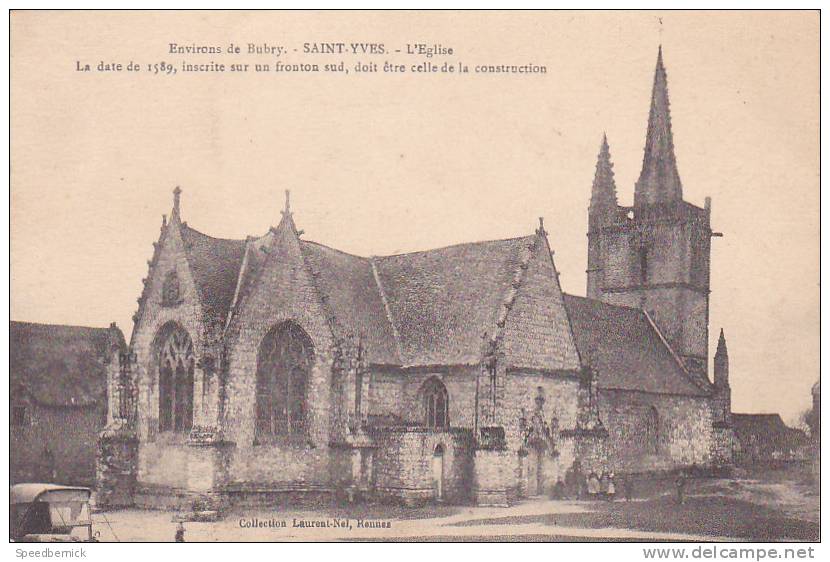 21564 Environs BUBRY - C/ Plouay - Saint Yves - L' Eglise 1589 Inscrite Fronton . Coll Laurent Nel Rennes - Autres & Non Classés