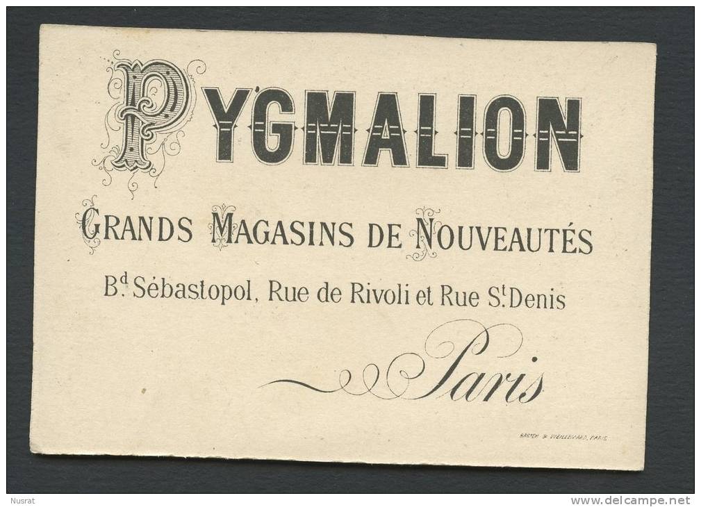 Paris, A Pygmalion, Chromo Fond Noir, Lith. Baster & Vieillemard, Le Roi D'Yvetot - Autres & Non Classés