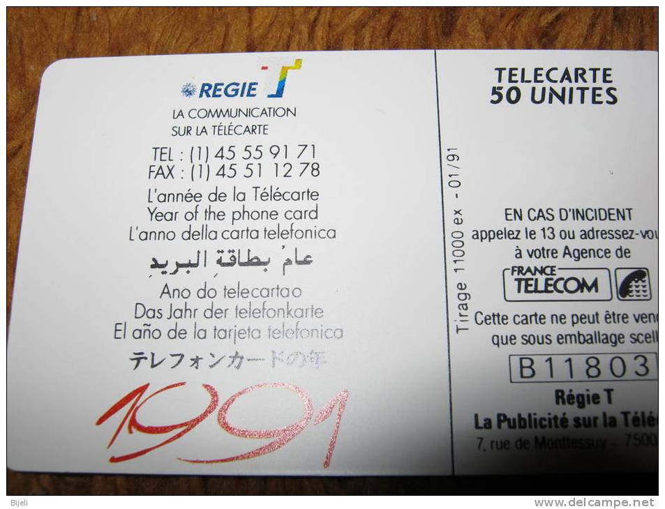 Regie T No 1, 11000,  01/91. Telecarte Neuve Sans Blister,NE. - 50 Units