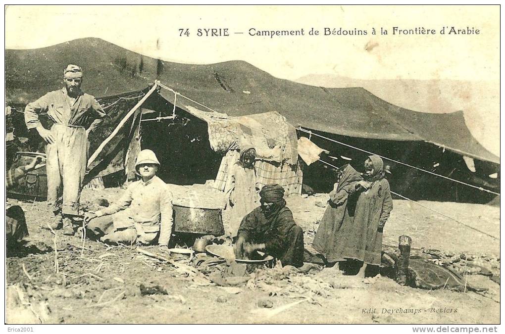 Syrie. Visite D'un Fonctionnaire Colonial Dans Un Camp De Bédouins à La Frontière D'Arabie. - Syrie