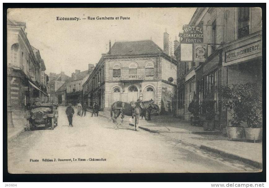 ECOMMOY  --   Rue Gambetta Et Poste - Ecommoy