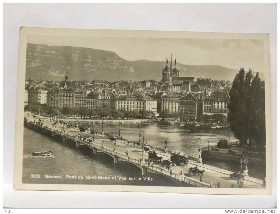 CPSM Suisse - Genève - Pont Du Mont-Blanc Et Vue Sur La Ville - Genève