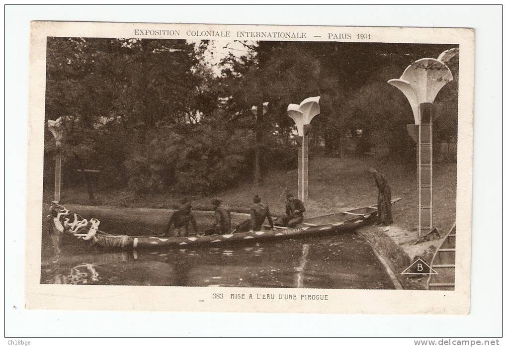 CPA - 75 - Paris : Exposition Coloniale Internationale : 1931 : Mise à L'Eau D'une Pirogue : Vue Peu Commune - Expositions