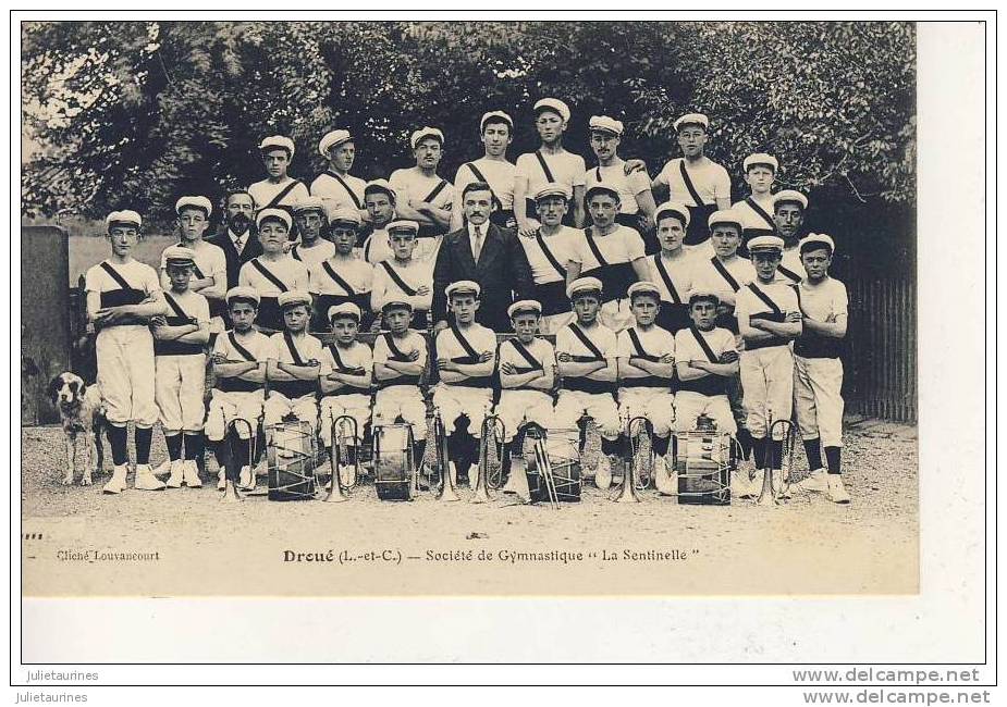 DROUET LA SENTINELLE Société De Gymnastique  Musique Cpa Tres Bon état - Droue