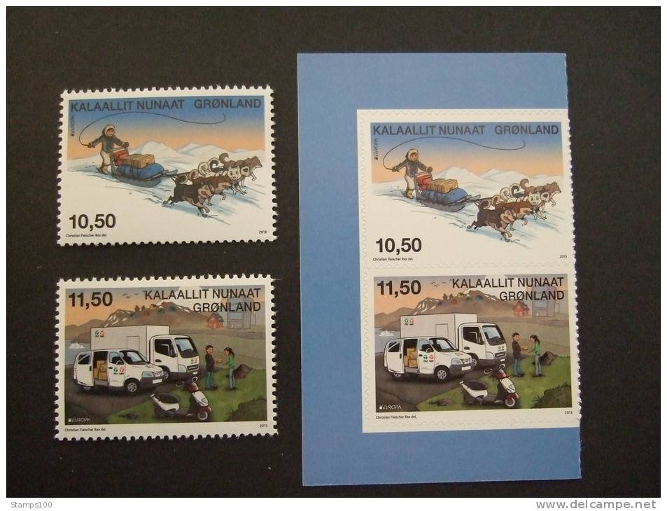 GREENLAND 2013  EUROPE STAMPS  1 SET WATER ACTIVATED, 1 SET SELF ADHESIVE  MNH **  (S17-590) - 2013