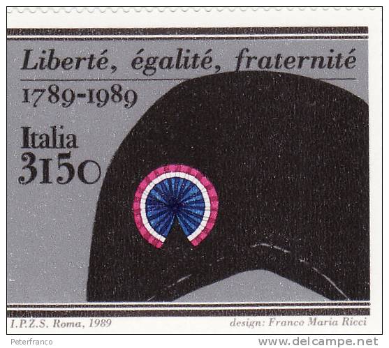 P - 1989 Italia - Bicentenario Rivoluzione Francese - Rivoluzione Francese