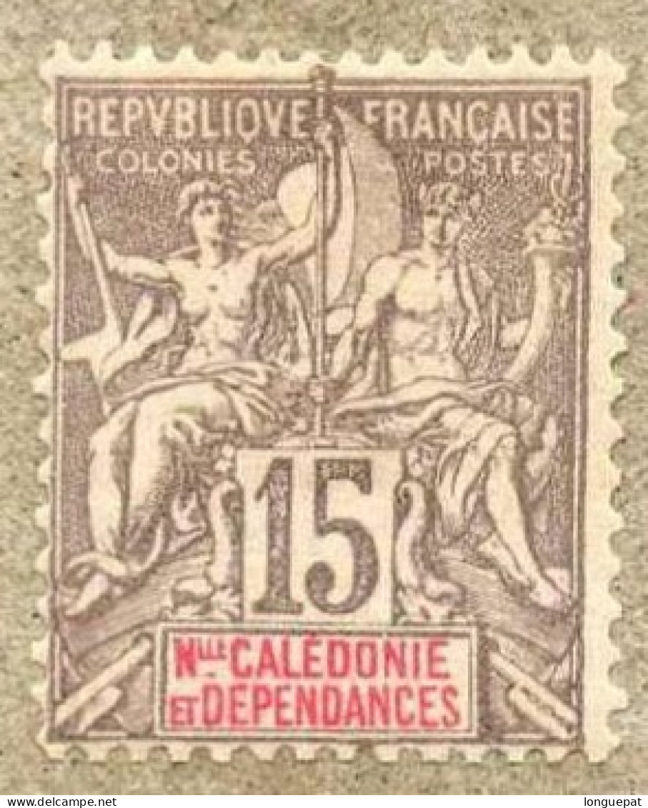 Nelle CALEDONIE : Type De 1892 (allégories) Dentelé 14 X 13 1/2 - - Neufs