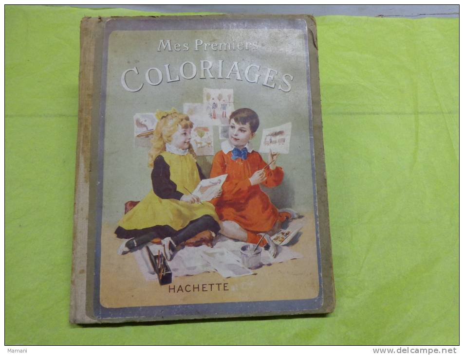 Mes Premiers Coloriages- -hachette-1926-bres--arro S Oir-chat-perroquet-poule- Coq-poisson-jongleur - 1901-1940